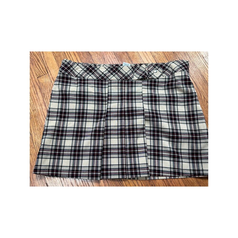 Vintage No Boundaries  Y2K Skater Grunge Emo Pleated Plaid Mini Schoolgirl Skirt